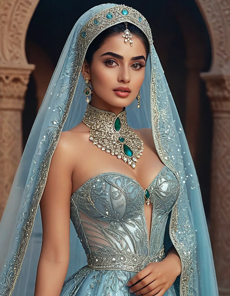 alluring celestial and sexy and charming and too much beautiful and elegant Hazrat young cinderella( نبي الله سندريلا صلى الله عليها وآله وسلم) 1990 live - action movie first look, grainy, vhs filter, wearing glittery tulle cape and glittery tulle cloak as ancient and enigmatic muslim prophetess with irresistible holy and too much seductive and impressively too much sensual aura, invites the wretched and beggers to islam and monothemism and allah, her jewelries and dress sparkles intensely shiny, seeing her beauty and sensuality and allure makes someone to drool too much from his mouth and feel too much ecstasy, breathtaking scene