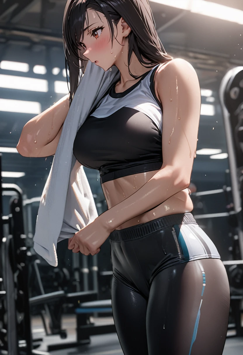 cute girl . Very kawaii , round face . alone , Slim , medium , short and small . shiny skin . Pure white tube top T-shirt . shorts . dynamic poses . dynamic angle . No background , White background , looking at the audience,(((Wet clothing)))