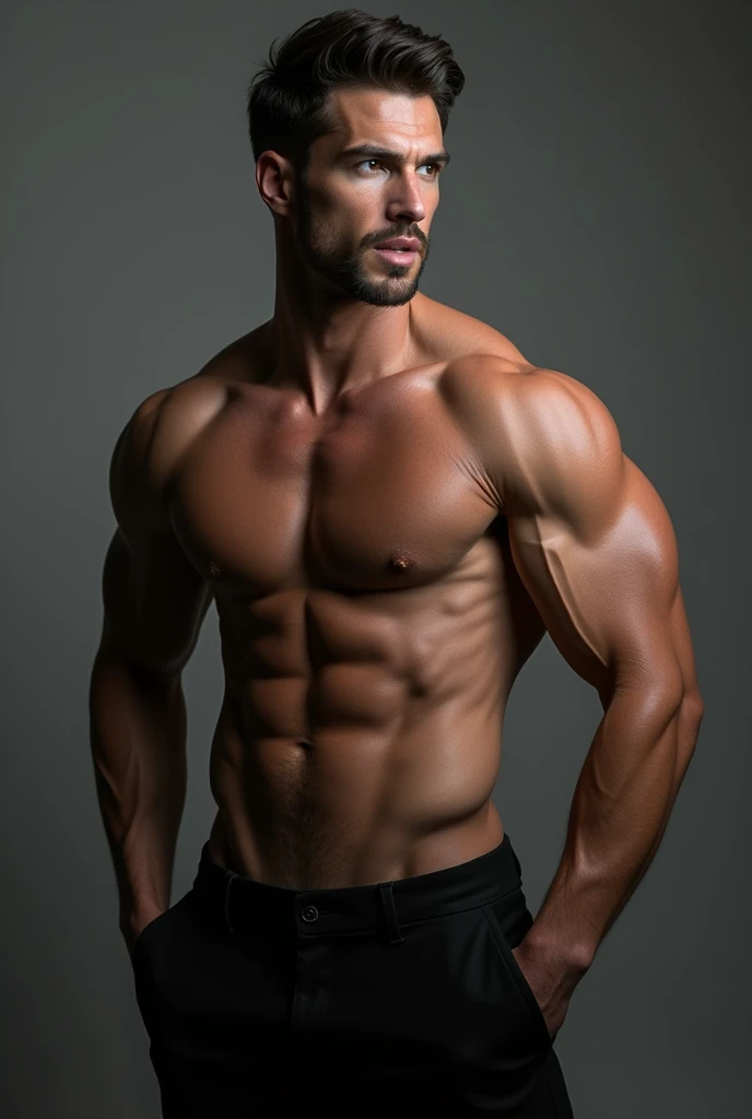 Draw a very sexy man, from a man's perspective.