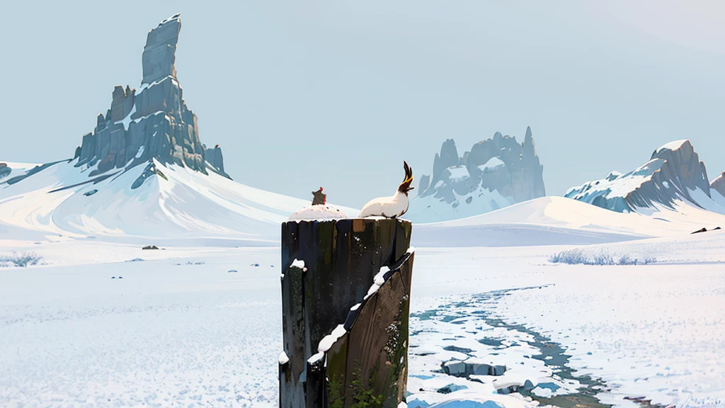 There are no people around、((Nobody is here))、((Nature without any man-made objects))、((Snowy mountain with a severe snowstorm))、There is no way、No buildings、Nature、High quality、Detailed