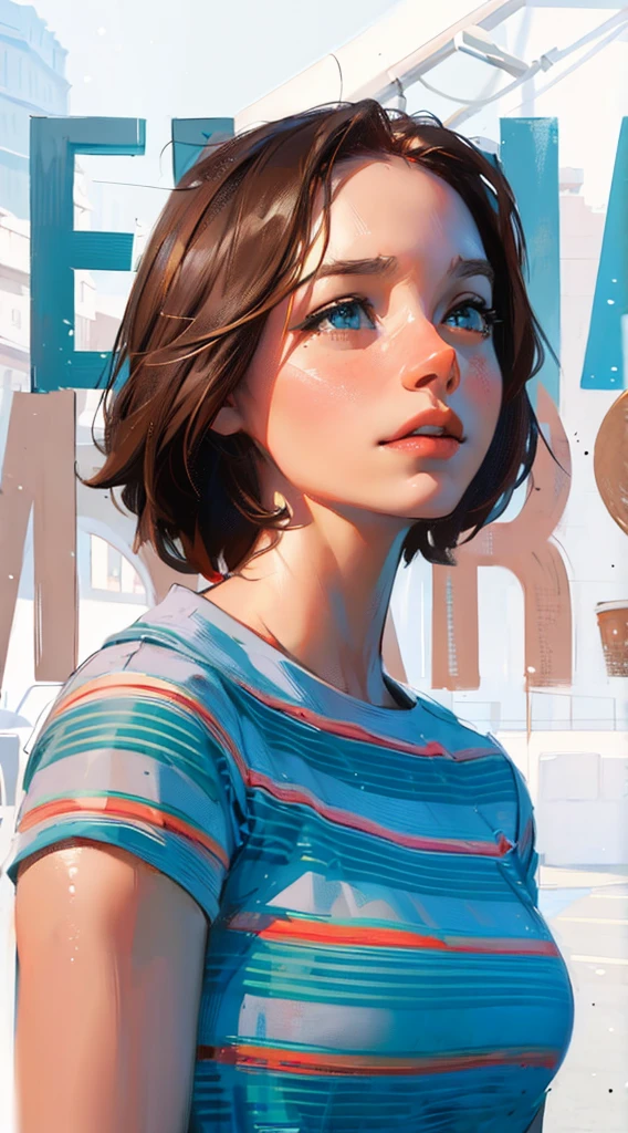 ((Best Quality, 8K, Masterpiece: 1.3)), best quality, ultra high res, a girl in a striped shirt standing in front of a train, character poster, movie poster character, juno promotional image, portrait emma myers, promotional images, promotional still, perdita weeks!, movie promotional image, emma myers, female protagonist 👀 :8, emma myers, promo art, promotional art, portrait of max caulfield