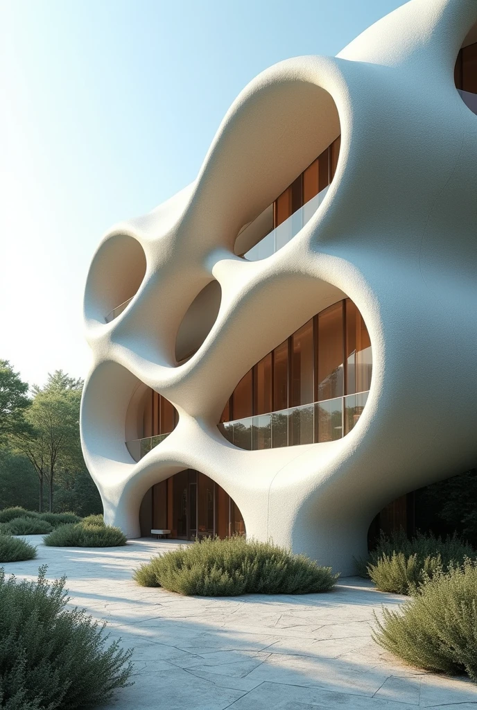 Create an architectural skin that has no straight lines.