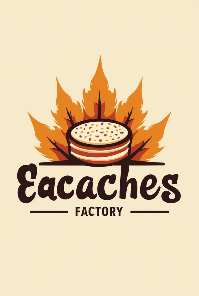 Create a representative logo for a factory that produces snacks or appetizers for events, parties or meetings., 