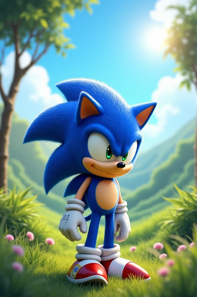 The character Sonic with autism