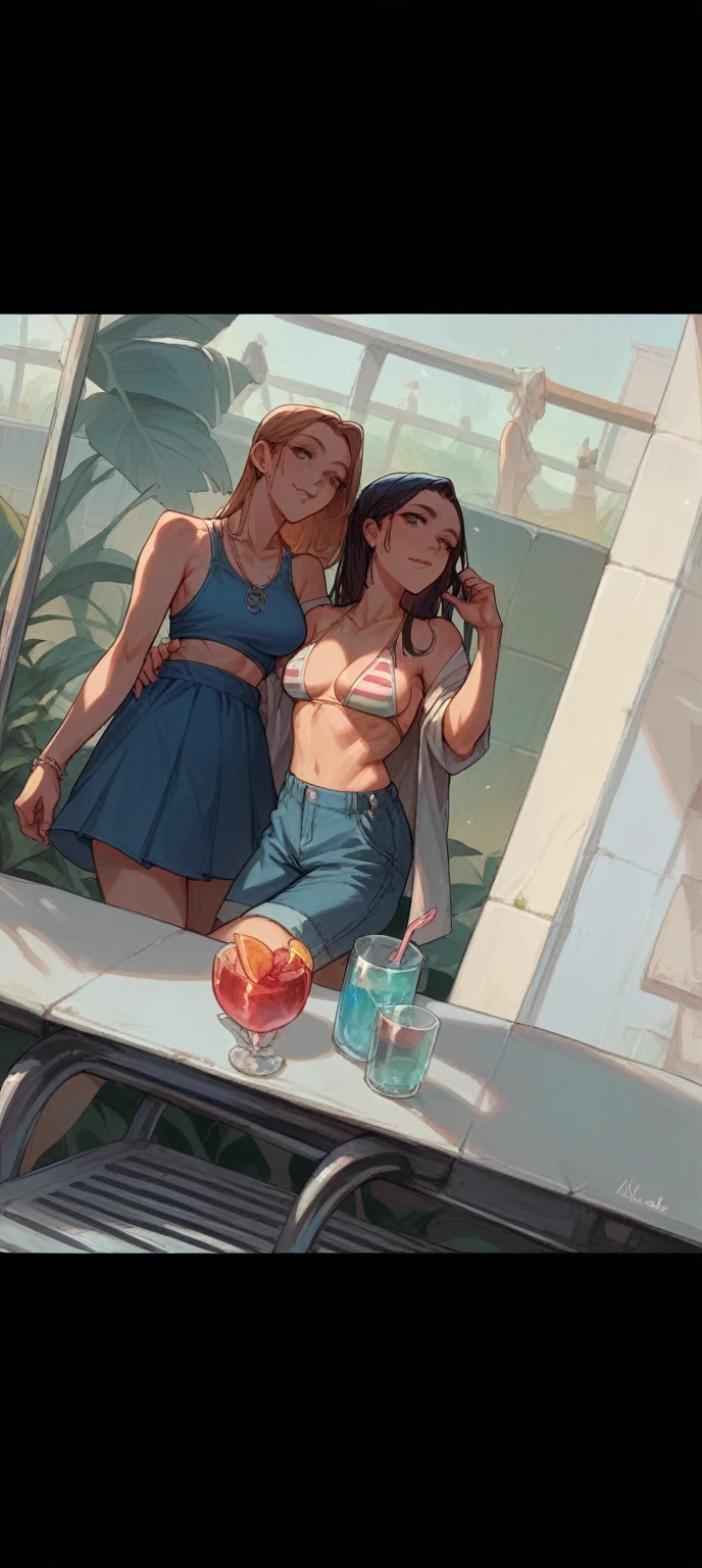 These girls in bikinis