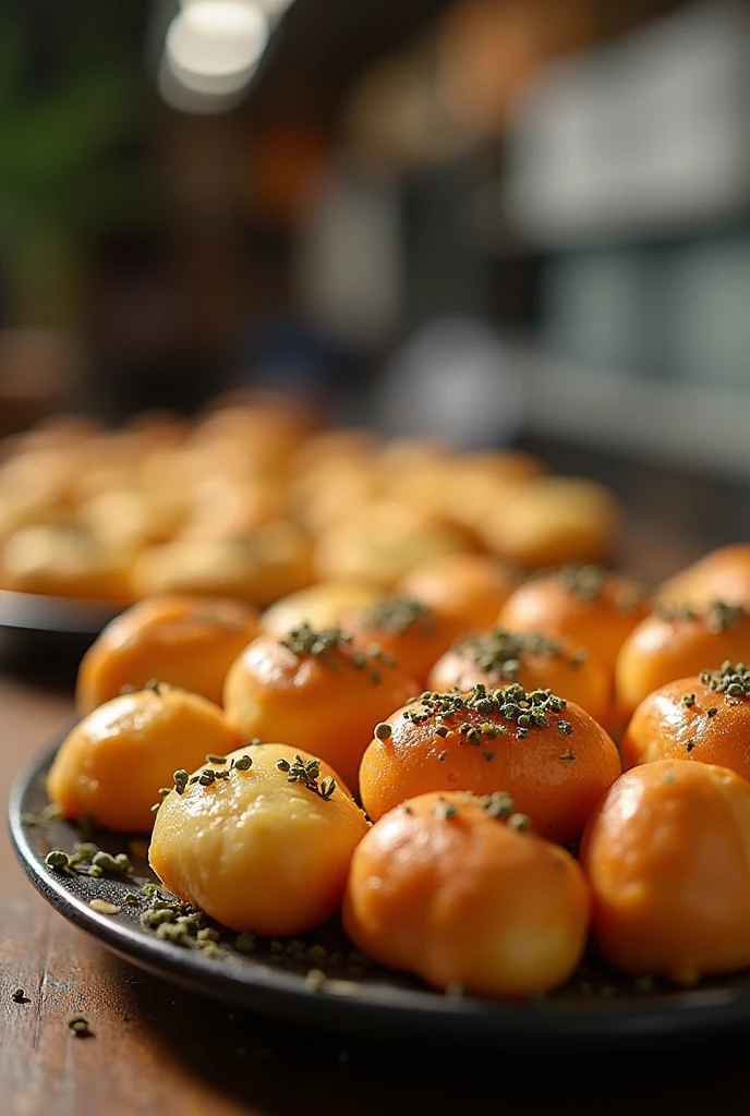 Create a representative name for a factory where snacks or appetizers are made for party events or meetings, be eye-catching to the public and generate interest in the product in Colombia