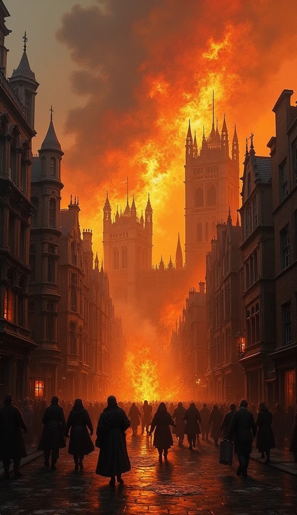 In 1666, London was devastated by a massive fire that started in a small bakery on Pudding Lane. The fire raged for four days, destroying much of the medieval city, including 87 churches and approximately 13,000 homes. Remarkably, only six people were recorded as having died, though the actual number might have been higher.