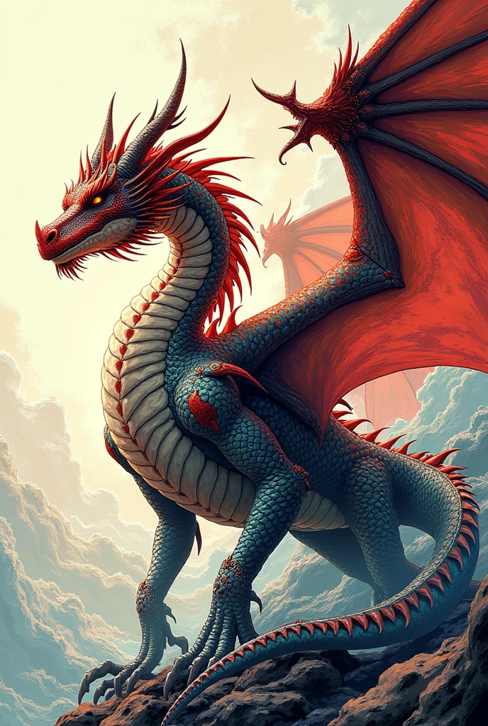 dragon, manga style