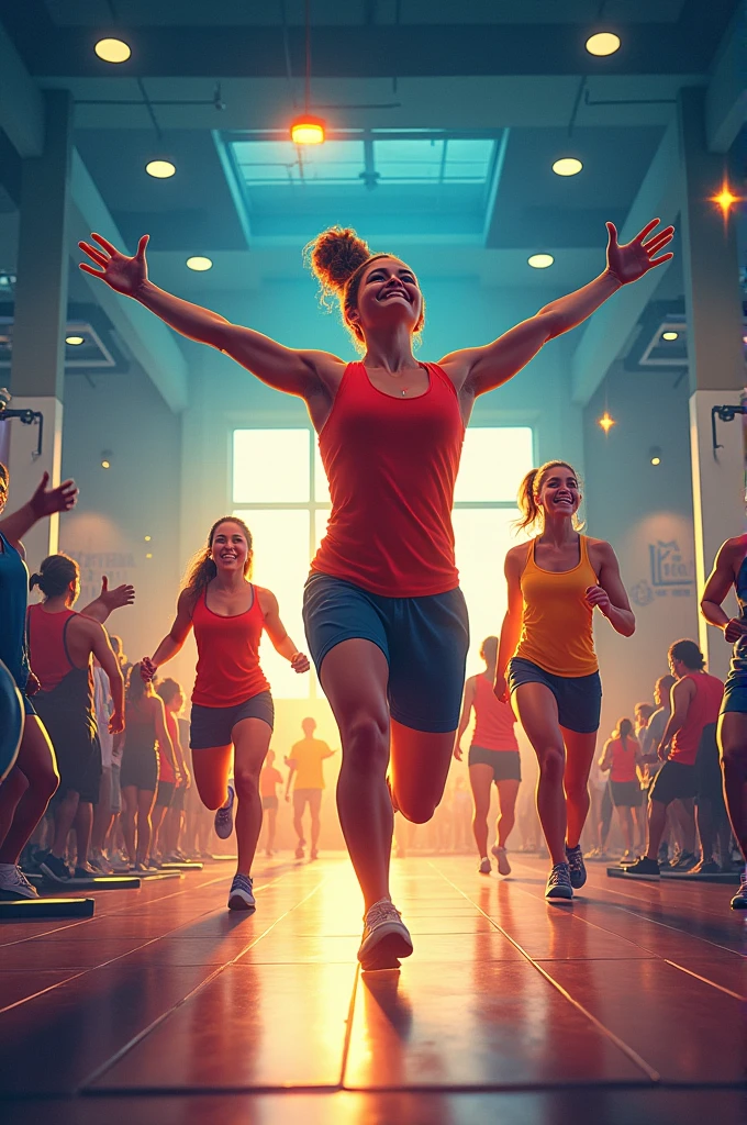 Create a gym advertisement, Make it in Spanish 