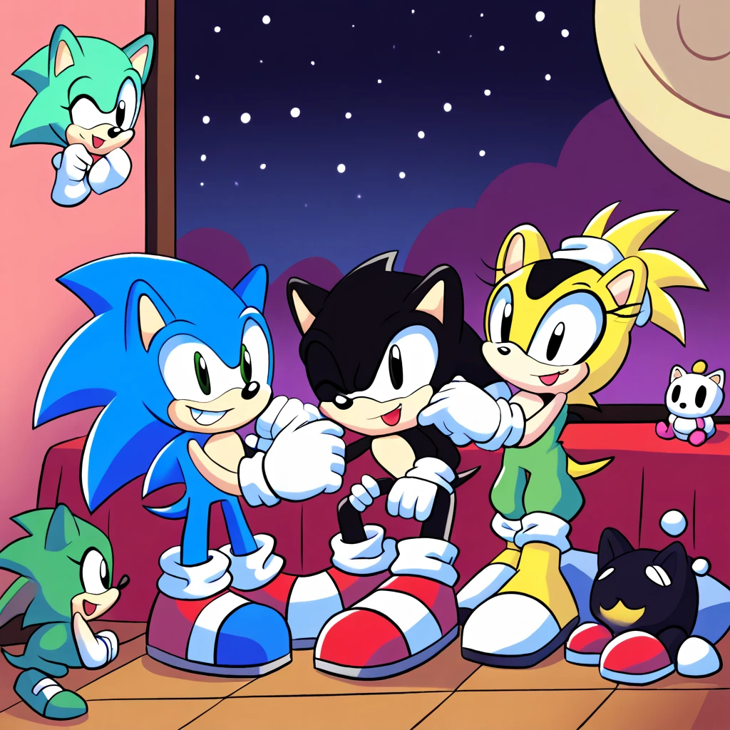 sonic the hedger by crozen, sonic oc, sora as a cat, cel shaded!!!, cel shaded:15, from sonic, cel - shaded art style, cel shaded, lineless, clean cel shaded, art in the style of joshy sly, cel shaded anime, cel-shaded:15, cartoonish cute, cel shadow
