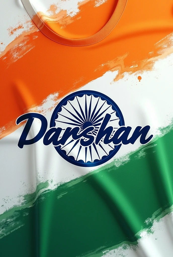 Write the name of darshan on independence day t shirt