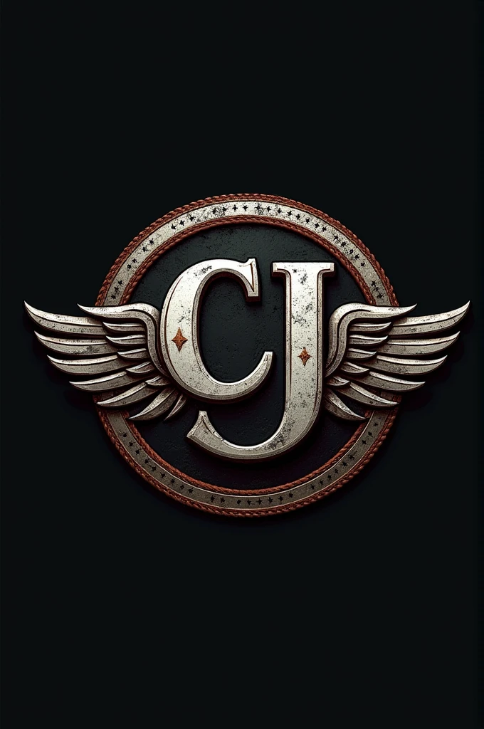 Logo for a motorcycle upholstery shop called cj upholstery
