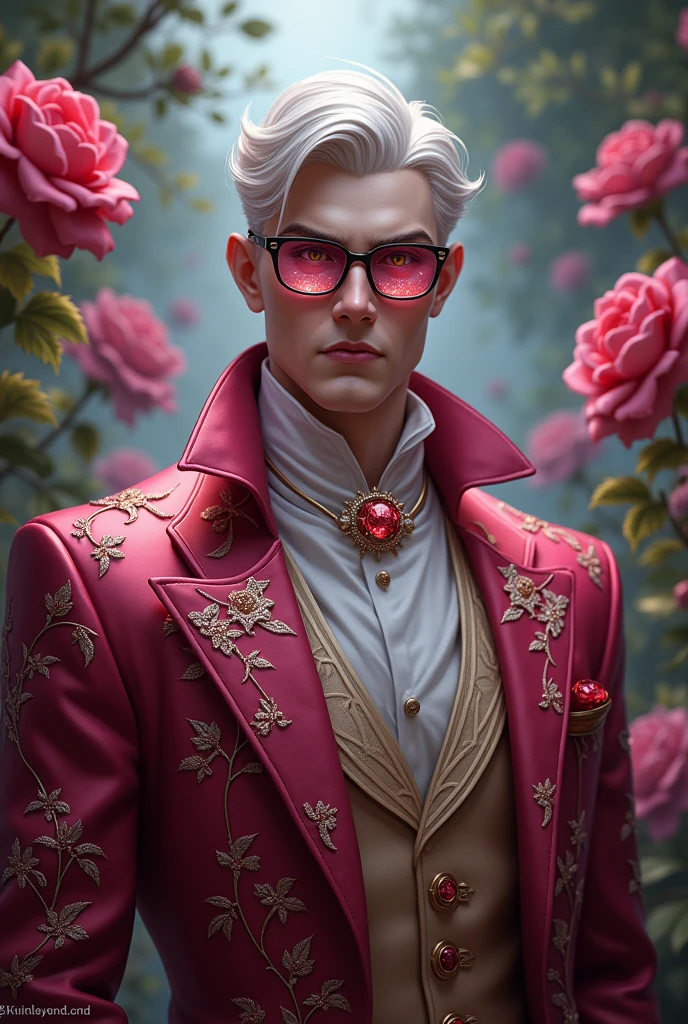 League of legends , crystal rose vladimir , he have a glasses