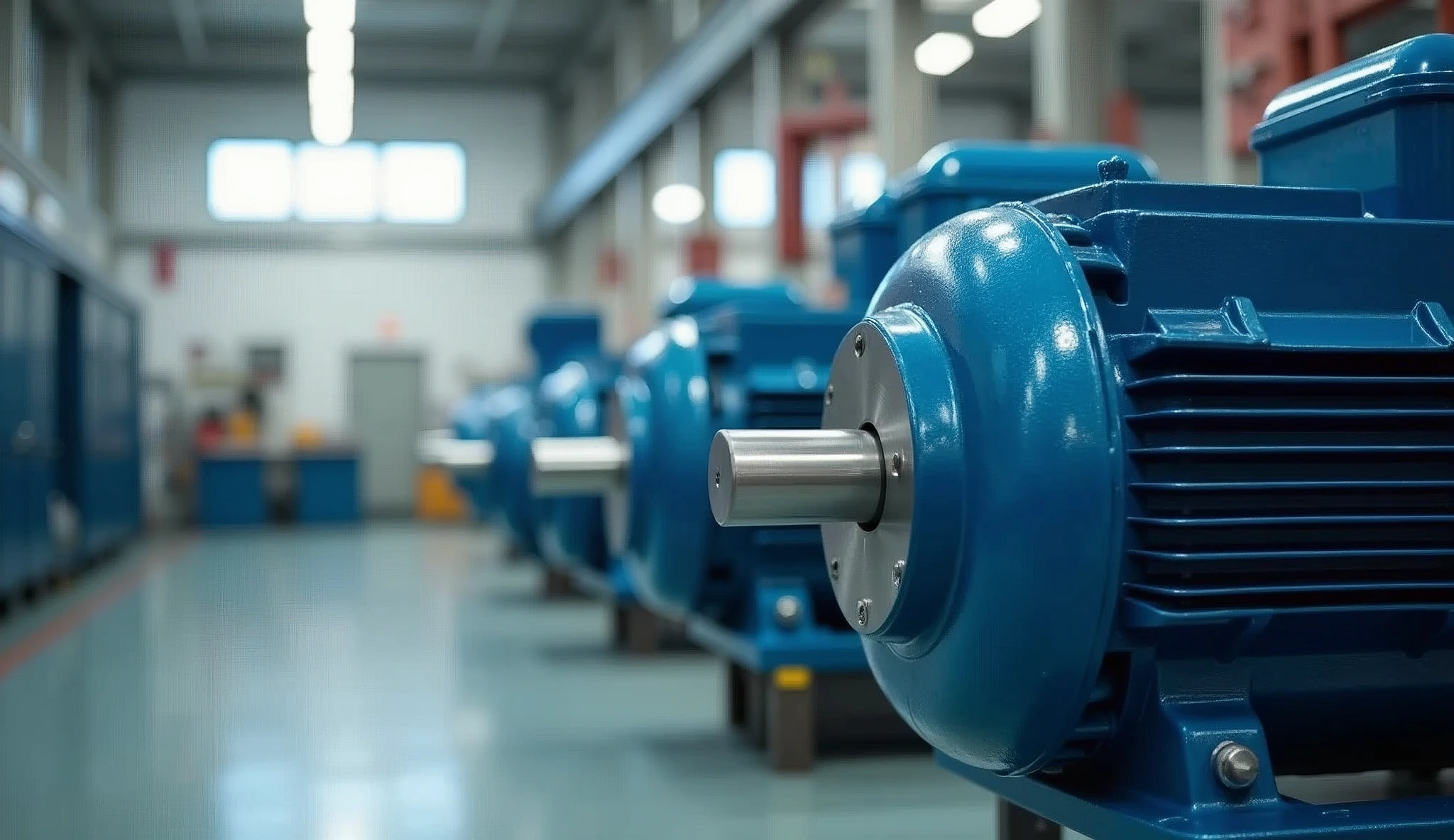 electric motors background for a service repair website in a bright and clean place