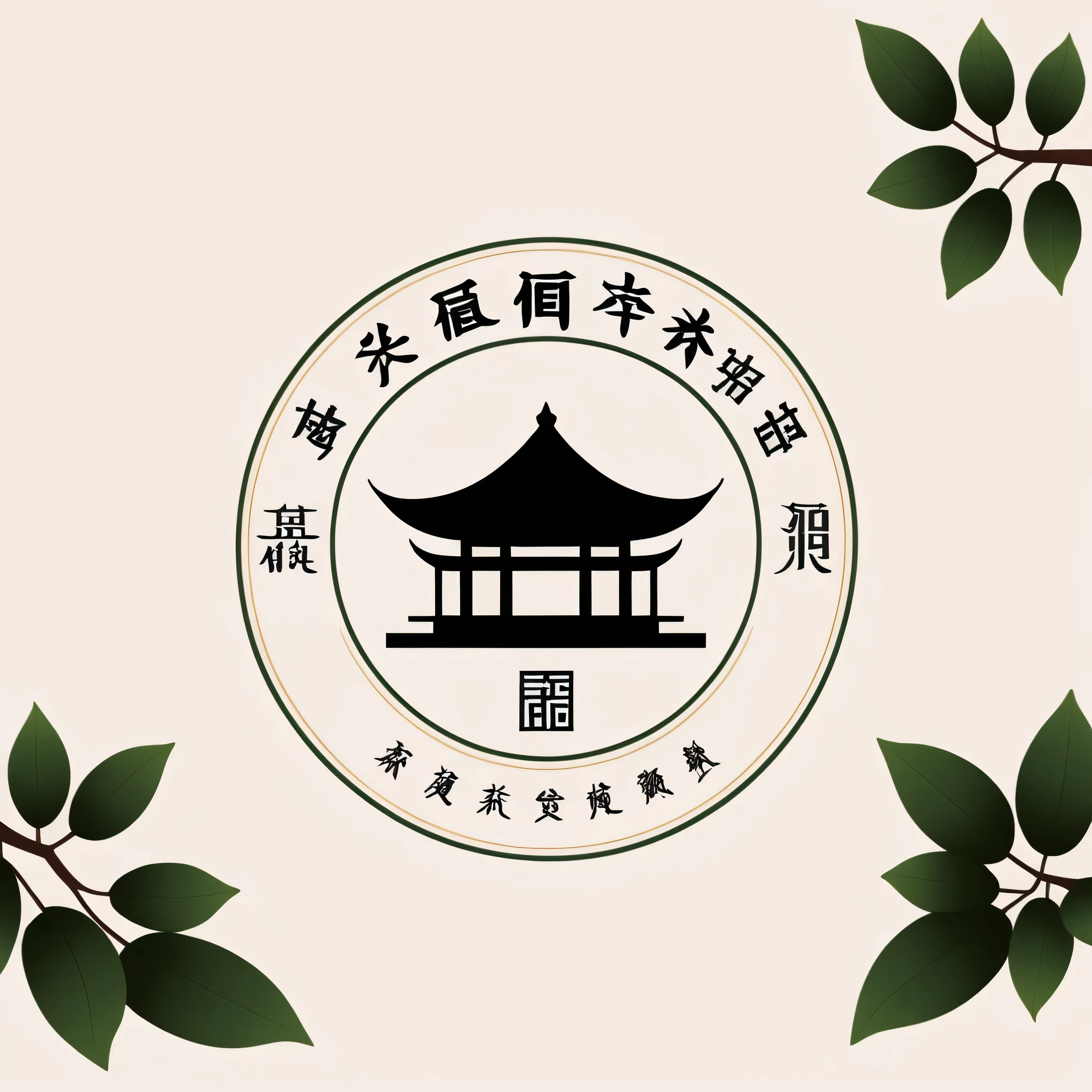 A simple and formal logo design，Inspired by the traditional architectural style of Xiamen Jimei School Village，Western-style house floor，Chinese style roof，Integrating Mr Tan Kah Kee’s cultural heritage，Reflecting the background of overseas Chinese in Southeast Asia。The logo combines traditional Chinese tea elements，Such as simplified teapot or tea leaves，And incorporate modern geometric shapes。The font uses a calligraphy font similar to Mr. Tan Kah Kee&#39;s handwriting style，Paired with a simple sans serif Western font。The color scheme includes dark green、Gold and traditional Chinese red，White or black background。Logo design needs to adapt to various sizes and application scenarios，From large signs to small product labels。