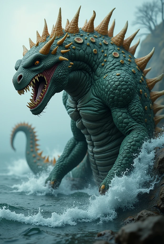 monster、Kraken, Detailed Hyperrealistic Photography Style Geographic Data