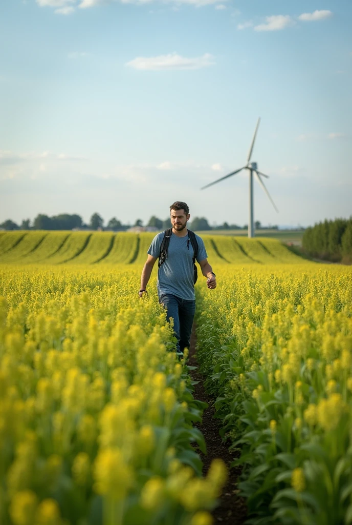 Training in a quinoa field