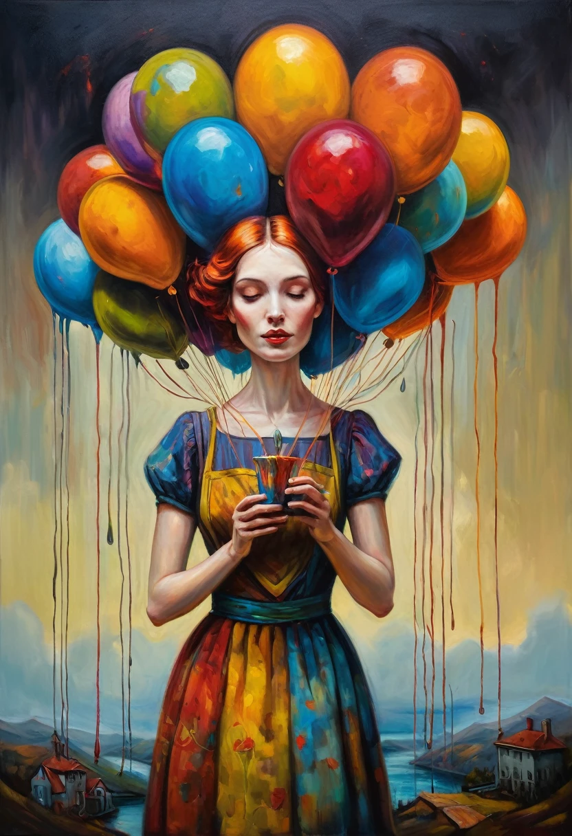 (Artistic Masterpiece of Romantic Life) ( (Themed Art of Life) ( (Conceptual Art) (NFT Exclusive) (Fauvism Work) ()”) Where visual poetry transcends traditional boundaries and embraces the dynamic interplay between creativity and technology Takes),dripping paint,darkart,style, in the style of esao andrews