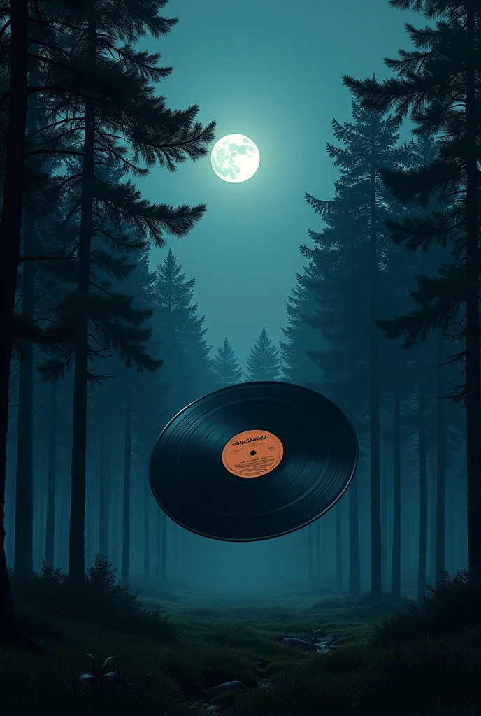A night with pine trees and a vinyl flying sideways
