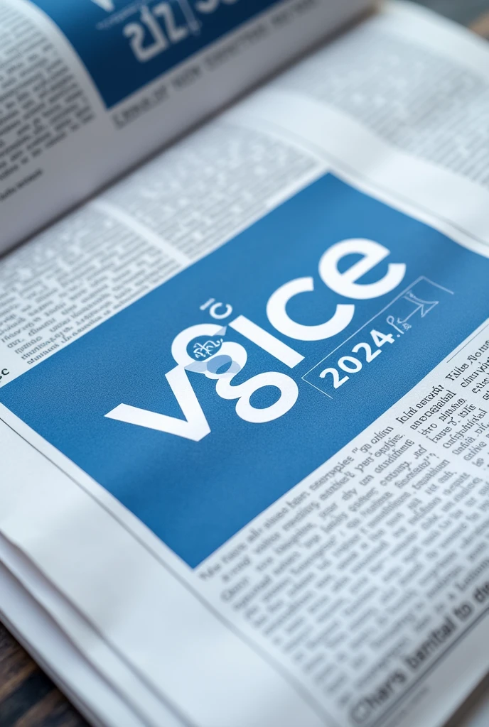 A photo for a newspaper, with the name of Voice of C.g.C ²⁰²⁴ In blue and white colors