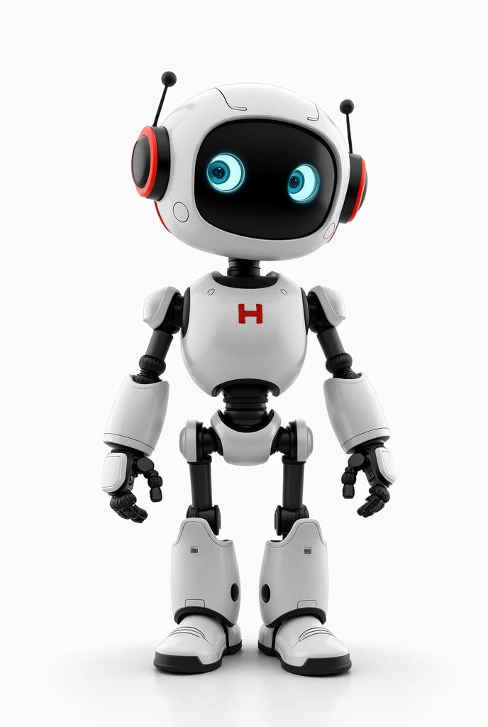 cute robot in cartoon shape 3d transparent background
