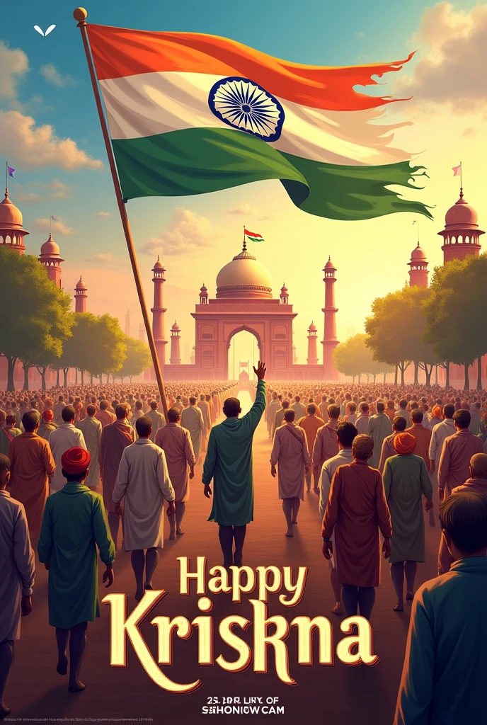 Independence day India using name krishna alphabets
