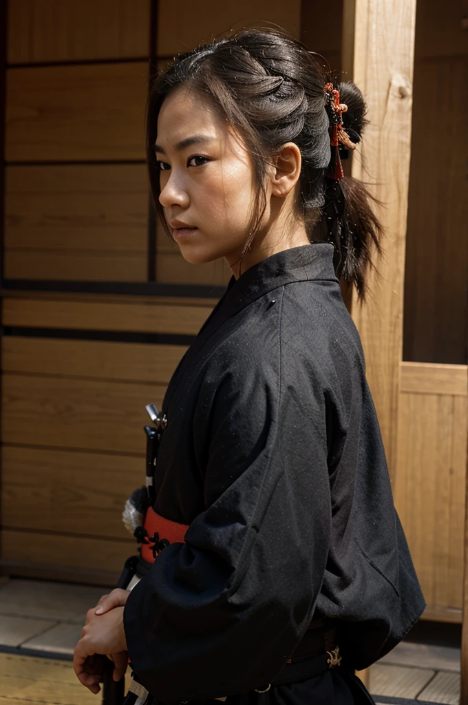 I want a samurai character from all angles