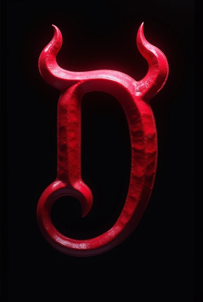 (logo design) sexy evil logo, a sexual striking red letter D, adorned with sharp, menacing demon horns, and a sinuous tail extending from the base, dynamic and bold, emphasizing a dark theme, glossy finish, high-resolution, creating an impression of sexuality and power. No background.