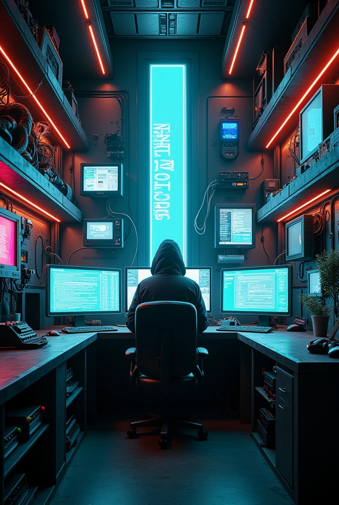 Small cyberpunk room