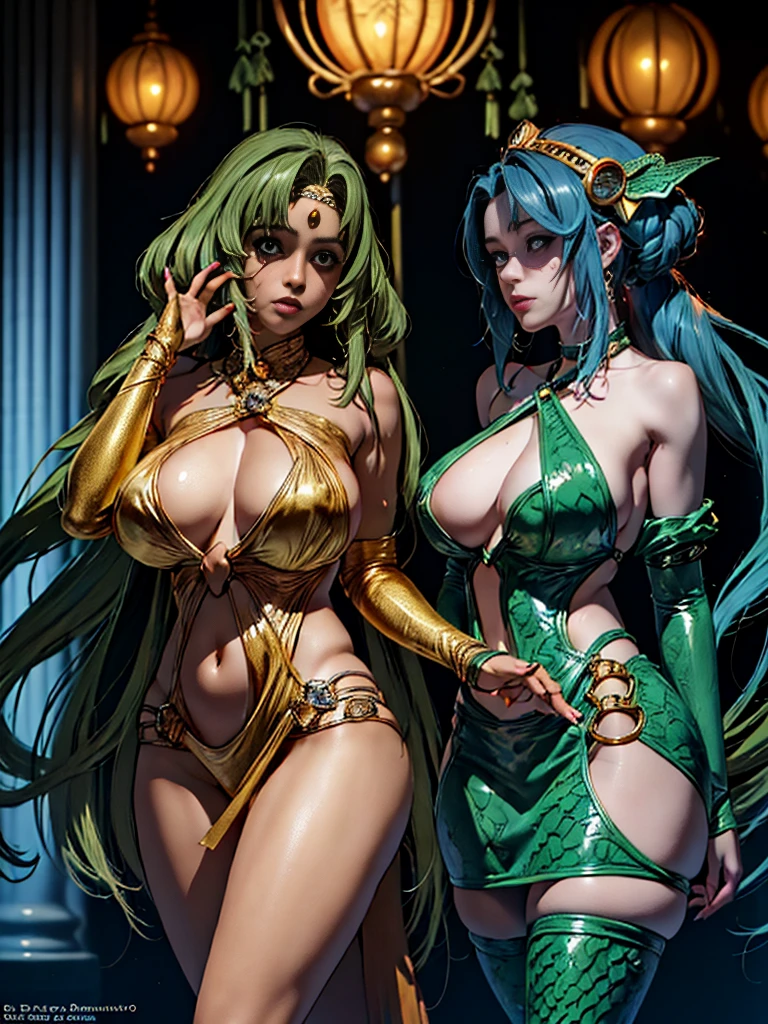 ((Dragon Girl, sexy, alta recitando mantras, seu rosto o mais belo de todas)), dragon peeking out from under the forehead, QUEBRAR, (Nevoeiro ao fundo, caos, dark, undoing, correntes de ouro, Sangue e Areia), (super Modelo magro_coxas:1.3), ((seios naturais longos, decote impressionante, seios saltando pra fora do decote, seios longos, mamilos grandes aparecendo)), delgado_coxas, water hair, 1 garota, only, sexy outfit detailed with dragon scales, dragon skin, sereia, wearing a micro swimsuit stuck in her pussy, pelos pubianos aparecendo, pussy, (corpo bem torneado:1.4), decote generoso, magrelo, anatomia detalhada, o corpo perfeito, corpo detalhado, rosto detalhado, Beautiful anatomical green eyes. QUEBRAR Kaisa Dragon Lagoon, The QUEBRAR is very detailed, Arte intrincadamente detalhada, Detailed Artstation triadic color trend in Unreal Engine 5, 8k resolution, obra-prima do deviantart. (retrato de close extremo). A mulher mais desejada do mundo possui uma beleza transcendental, com olhos expressivos, sobrancelhas arqueadas, sensual lips and radiant skin. Your facial structure is symmetrically perfect, with delicately sculpted cheekbones and a refined jawline. Beyond aesthetics, your presence exudes confidence, serenity and a magnetic aura. Your beauty goes beyond the physical, also incorporating grace, intelligence and kindness, making it completely irresistible.