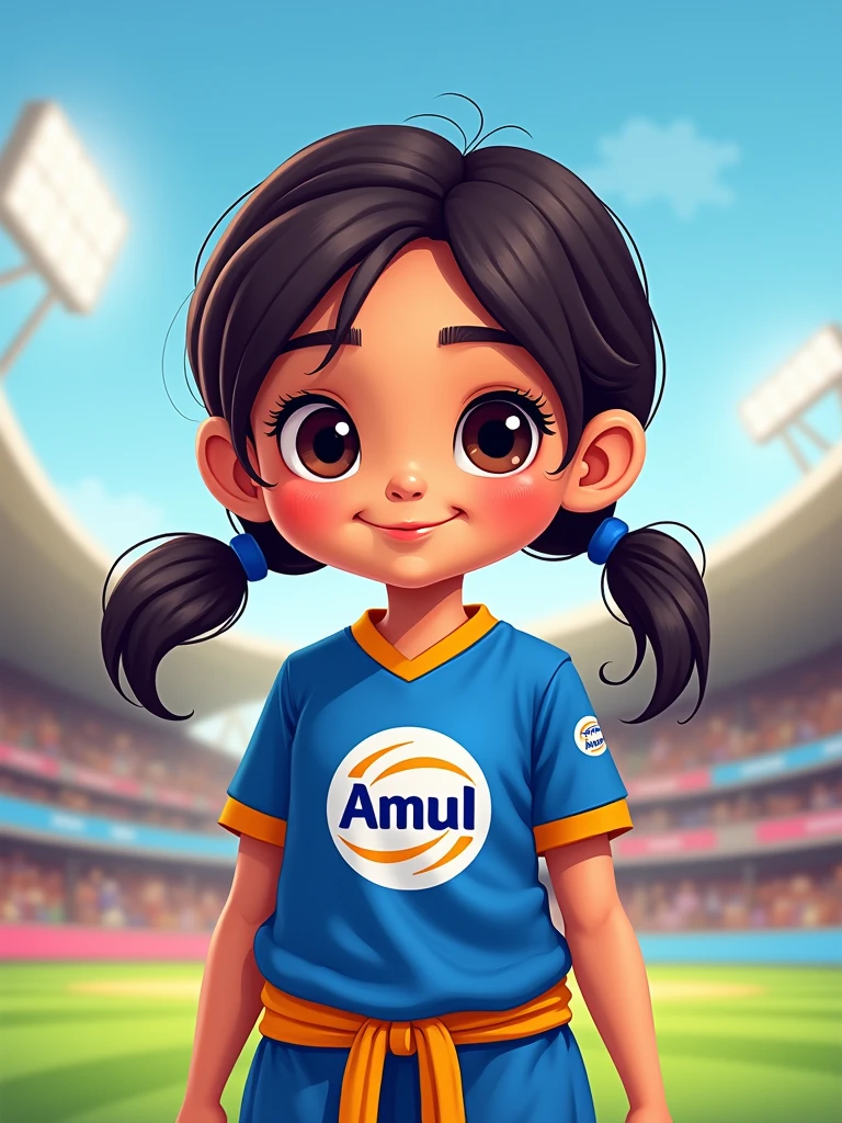 amul girl wearing gujrat titans cricket jersey