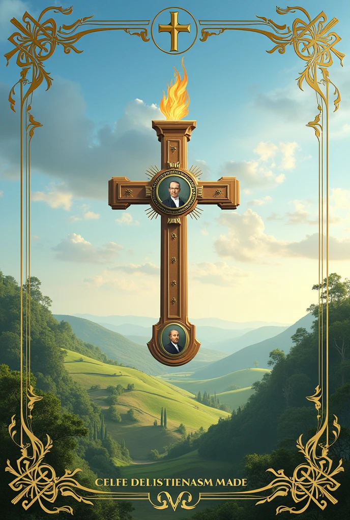 Create a commemorative image for the national day of Presbyterianism in Brazil, August 12th, this year celebrating 165 years of history. Add the symbol of the Presbyterian Church of Brazil and its founder in Brazil.