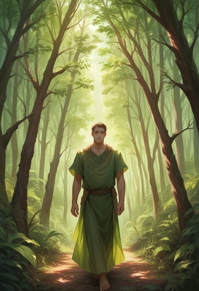 a beautiful arab man named samir, walking through a lebanese forest, detailed face and eyes, long eyelashes, detailed clothing, detailed foliage, lush green forest, sunlight filtering through trees, warm color palette, cinematic lighting, photorealistic, 8k, highly detailed, masterpiece