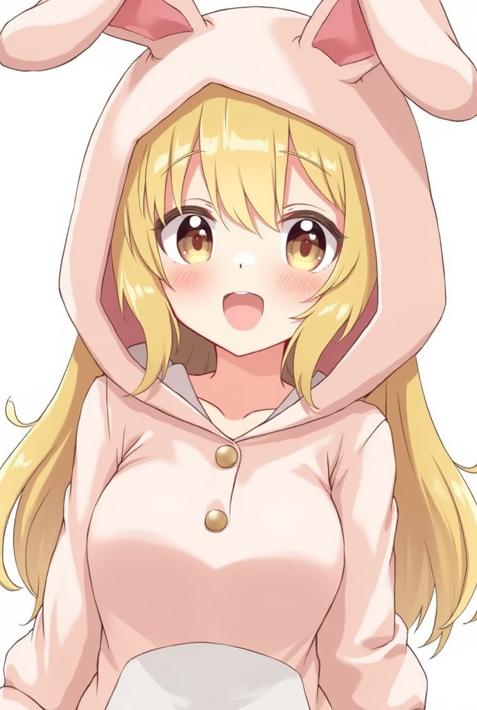 Blonde and tsundere。Bunny costume Chinmi face