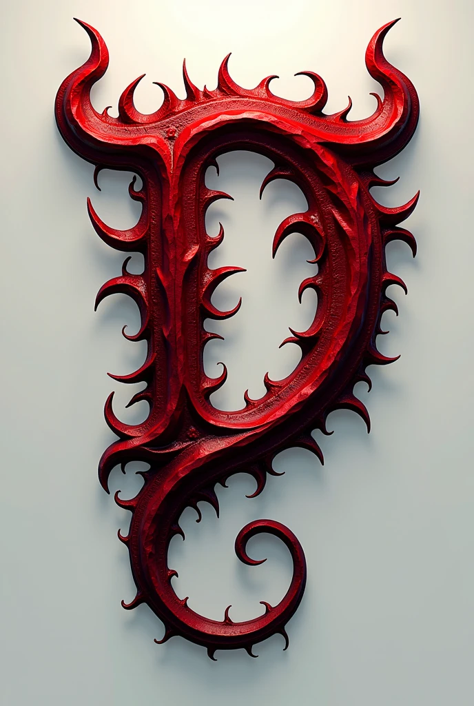 (logo design) sexy evil logo, a sexual striking red letter D, adorned with sharp, menacing demon horns, and a sinuous tail extending from the base, dynamic and bold, emphasizing a dark theme, glossy finish, high-resolution, creating an impression of sexuality and power. No background.
