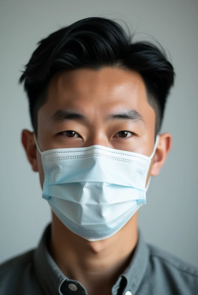 Asian man wearing mask