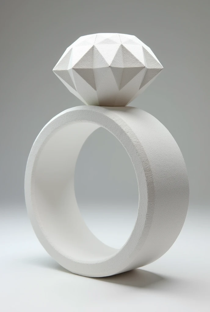 9photorealism: 1 .2), a sculpture of a diamond ring for a hotel made with styrofoam