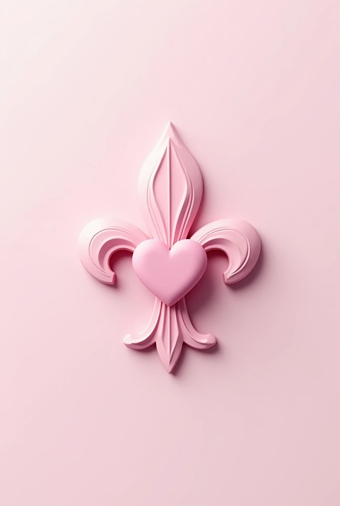 Fleur-de-lis app icon, a pink heart, 2d, I don't want HEART in the image