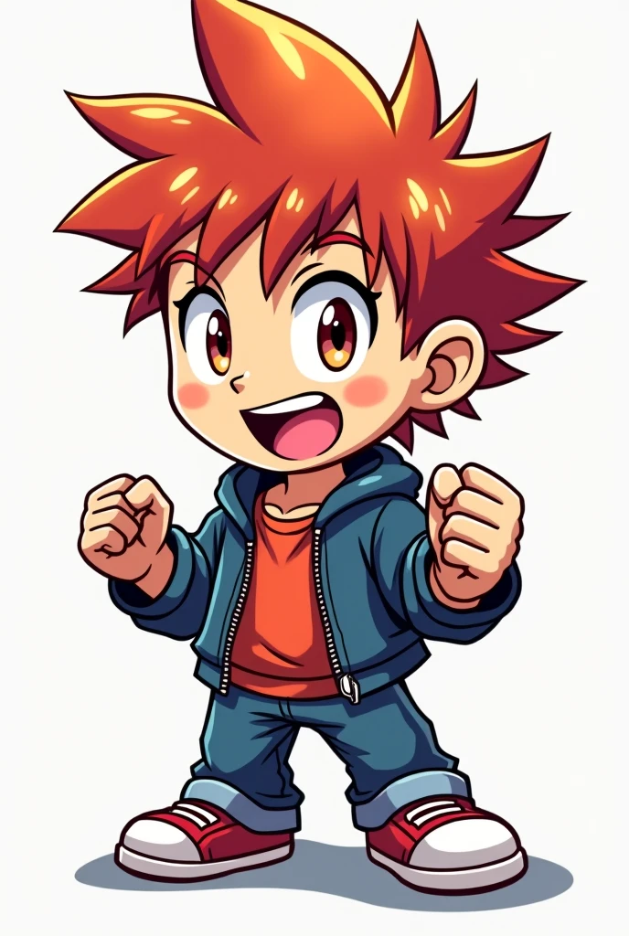 Make a anime boy for game logo for blockman go