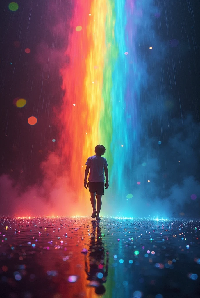 ??? effect, rainbow colored rain