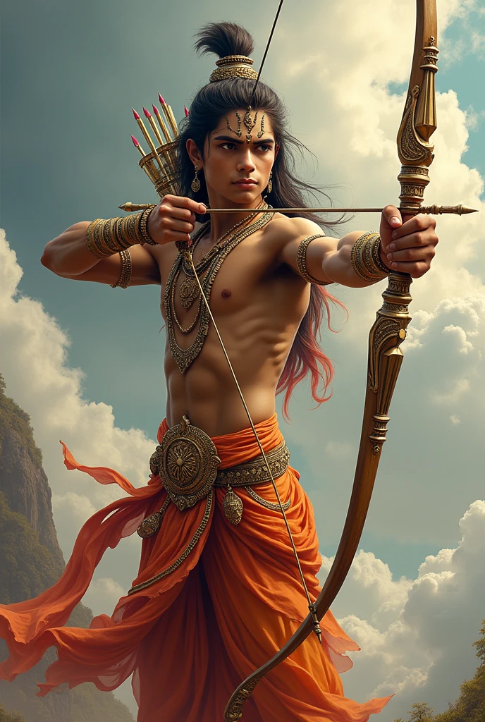 Lord little Ram with bow