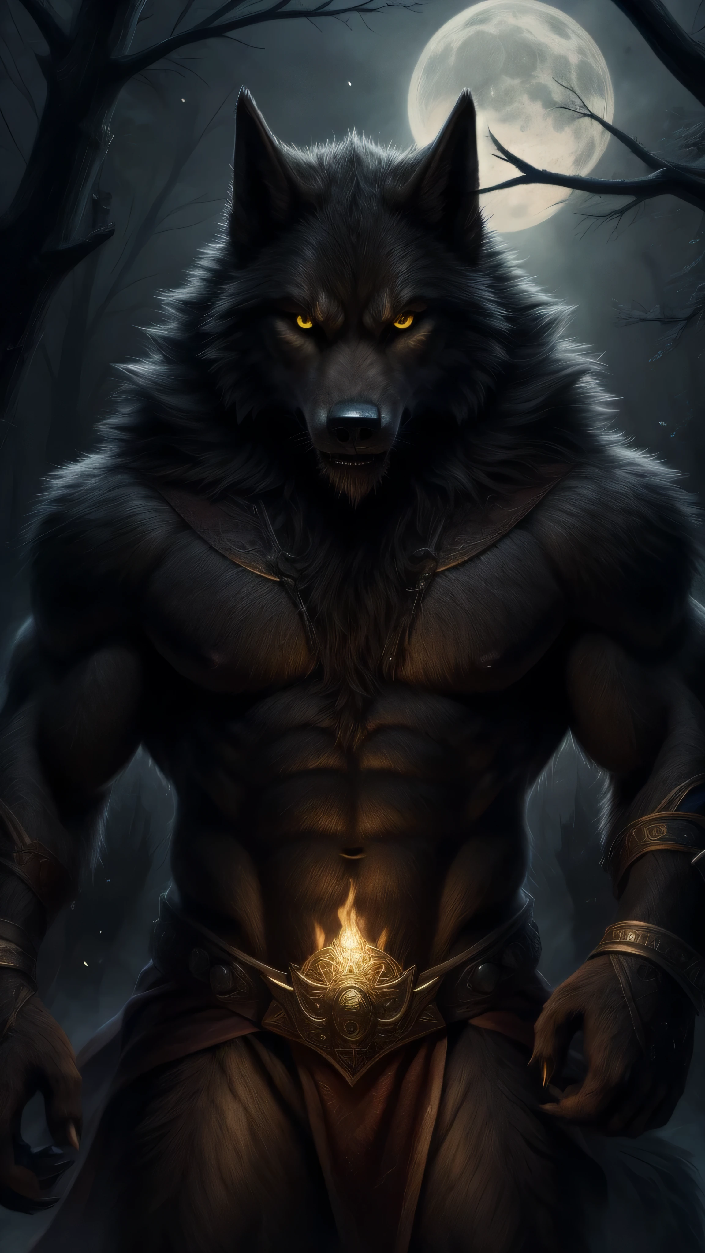 Werewolf yellow eyes