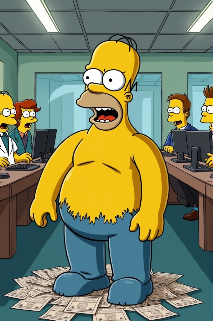Make Homer eat the ass of the bank