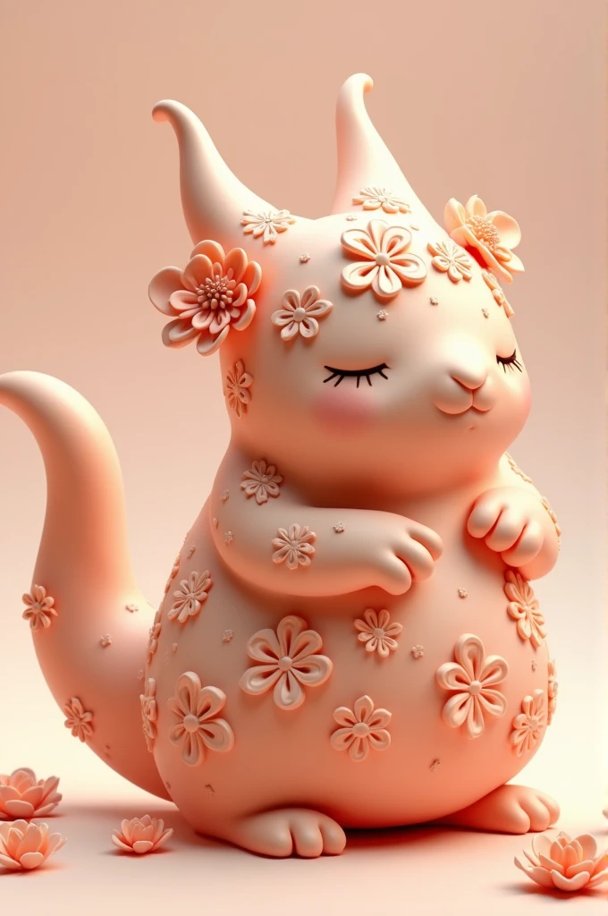 ☕☕☕ drink coffee gaeeesss

Prompt:

Creates a realistic image of a fantastic, aesthetically curved markonah figure, sturdy and charming, peach colored with a flowery, 3D, dramatic, elastic texture.