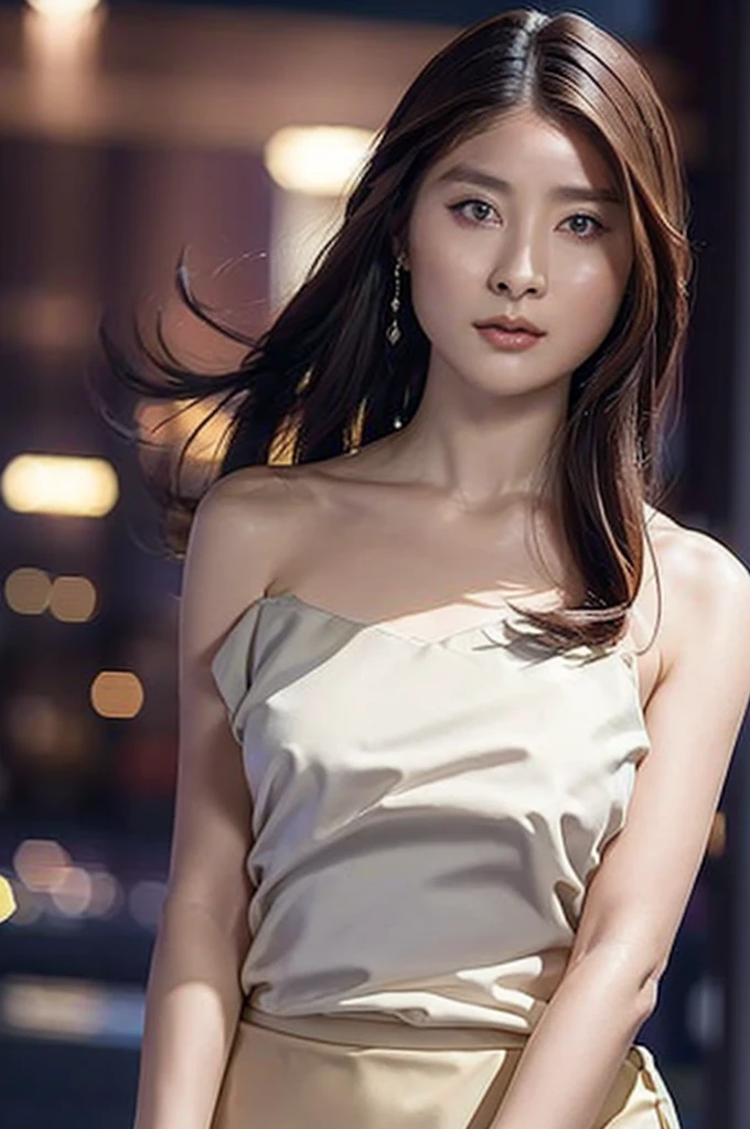 1girl, (looking at viewer), (bokeh:1.1), parted lips,expressionless, realistic, meditation,starry sky,night, off shoulder,
pencil skirt, skyline,
best quality, (photorealistic:1.4), ultra highres, llfKelly Chen