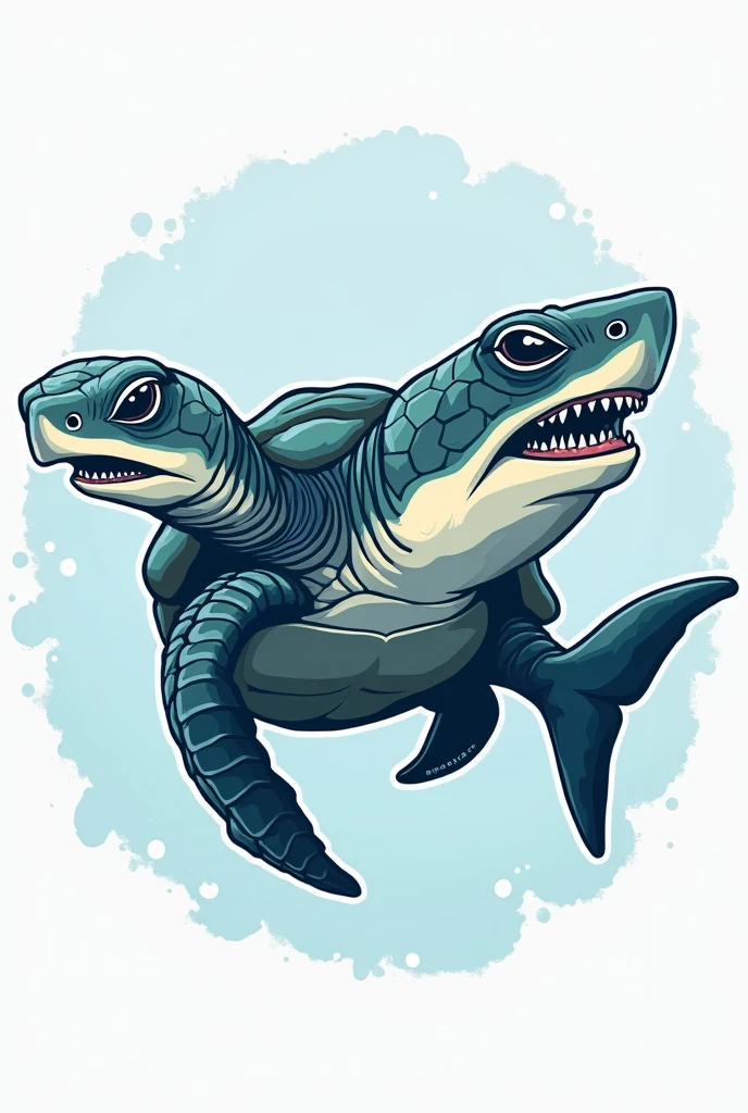 Logo turtle with shark