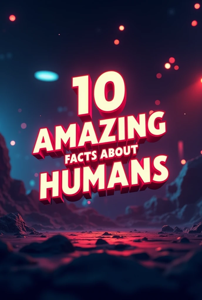 Animated title screen with bold text: "10 Amazing Facts About Humans"