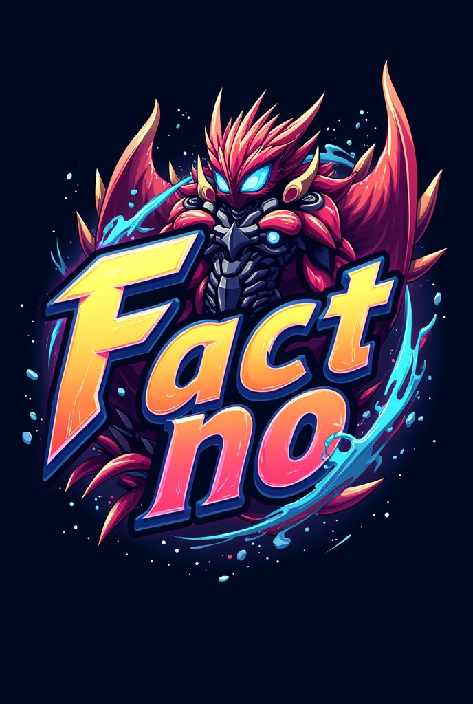 Create a logo of "Fact no " By  anime using effects