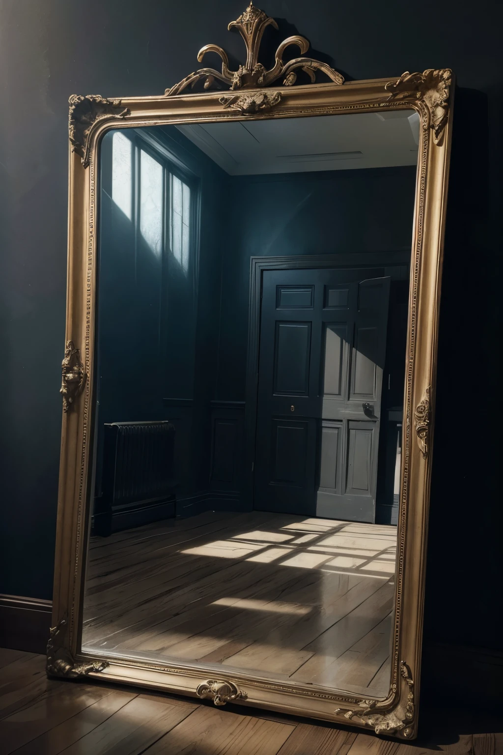 main image**: Choose an iconic symbol of the supernatural, like a skeletal hand coming out of the earth, an old mirror with a distorted image , or a half-open door with an ominous glow coming from within. 2. **styled**: