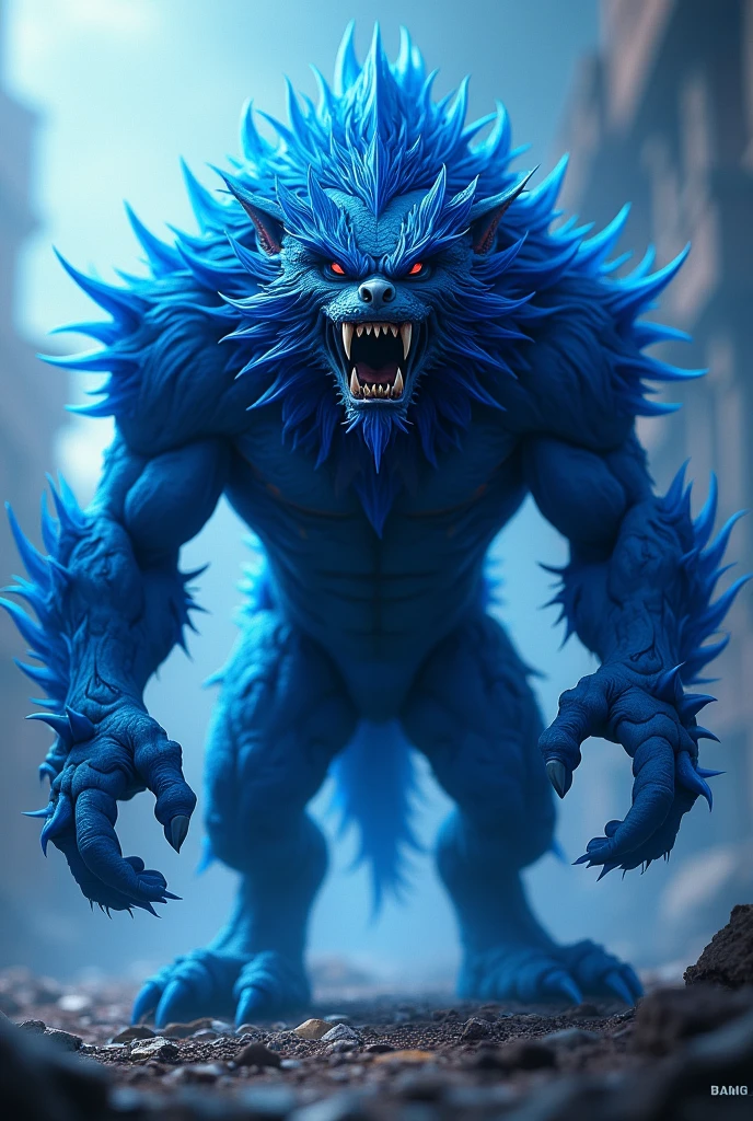 I want a mascot for my school&#39;s interclass, could be an animal, a monster doesn&#39;t matter, it has to be blue, it has to be scary, and you can&#39;t like the color red , he has to put a lot of fear